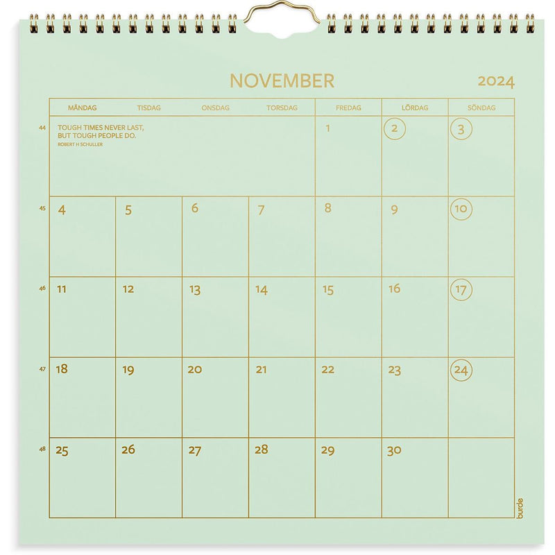 Almanac Burde 1752 Wall Calendar Color, FSC Mix 2024