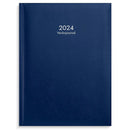 Almanacka 1110 Veckojournal konstläder 2024 mörkblå