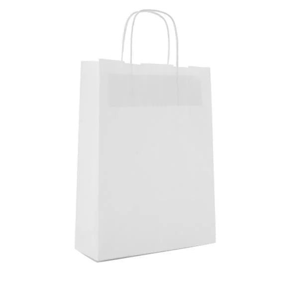 Carrying case White with twisted handle 220x100x310mm 250pcs/carton