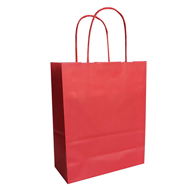 Carrying case Cardboard Red Twisted Handle 180x80x220mm 300pcs/pack 