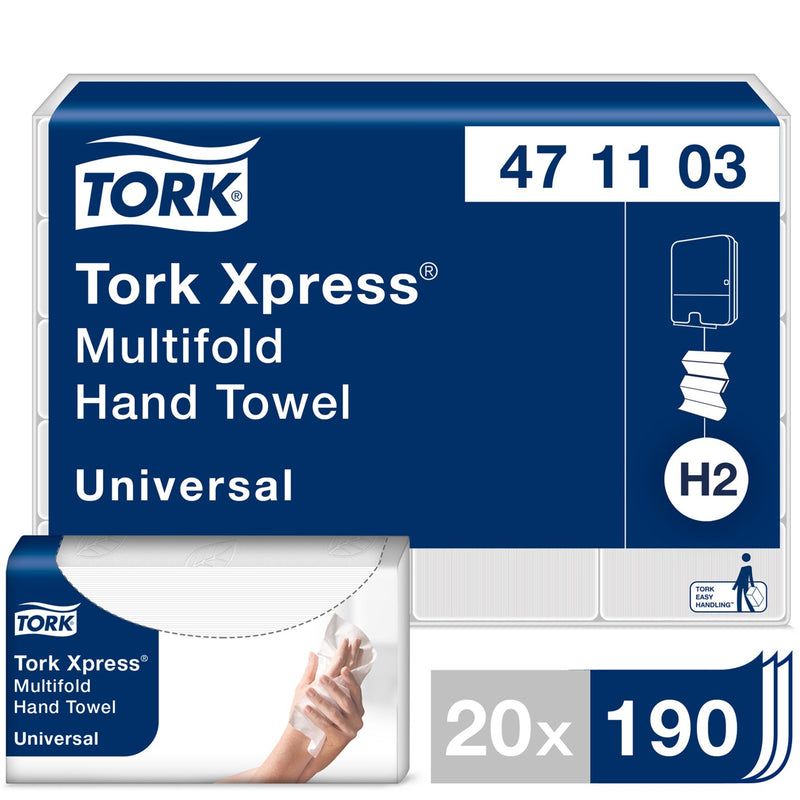 Paper towel Tork H2 Uni 2-lg 213x234mm