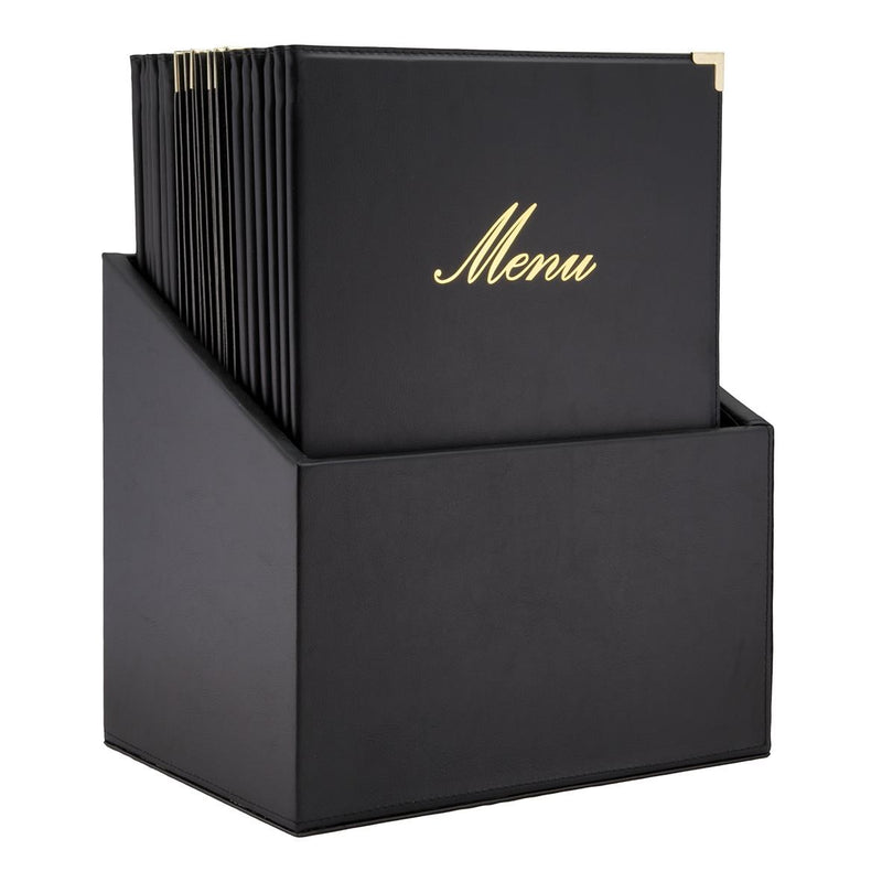 Menu folder box Securit Classic Black A4 20 folders in a box/pk
