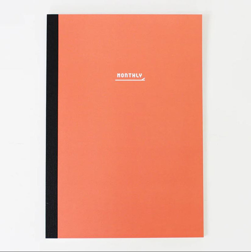 Paperways NOTEBOOK M - MONTHLY2 - CORAL RED