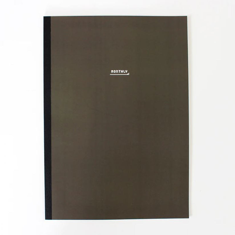 Paperways PAPERWAYS NOTEBOOK L - MONTHLYDARK BROWN