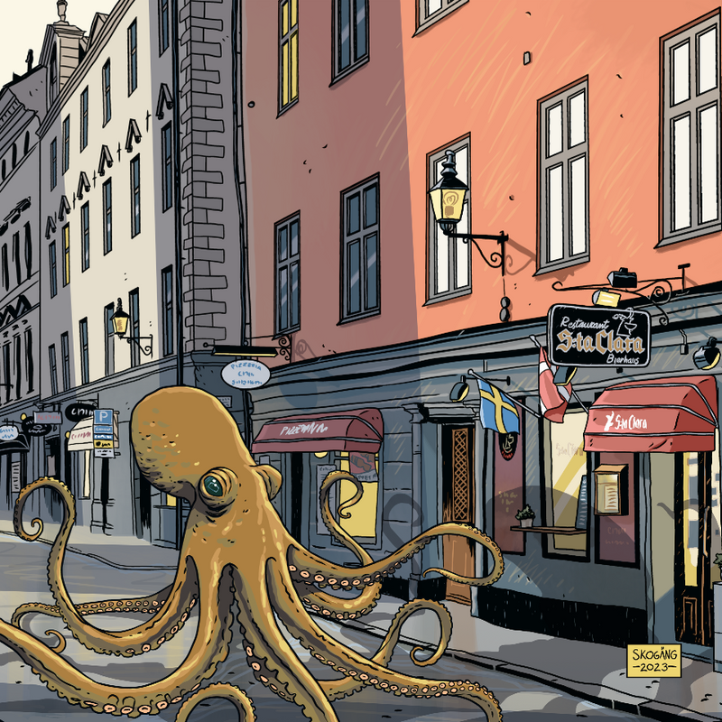 Vykort Ola Skogäng  Kraken of Stockholm 18