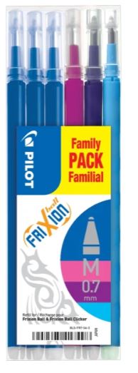 Ball cartridge Pilot Frixion Clicker Family pack M