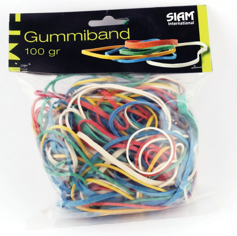 Rubber band assorted.size assorted.colors 100g