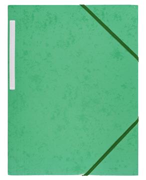 Snoddmapp kartong 3-klaff grön A4 