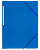 Snoddmapp kartong 3-klaff blå A4 