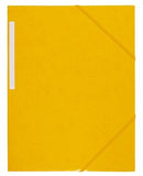 Snoddmapp kartong 3-klaff gul A4 