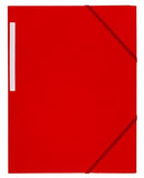 Snoddmapp kartong 3-klaff röd A4 