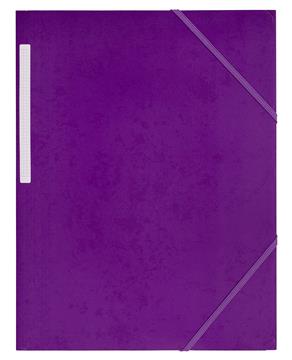 Snoddmapp kartong 3-klaff violett A4 