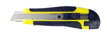 Brytkniv med gummigrepp 18mm låsbar 