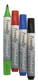 Whiteboardpenna Friendly konisk 4-pack 4 färger 