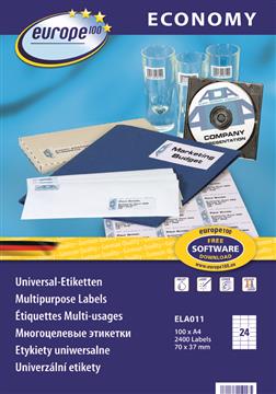 Universaletikett ELA011 70x37mm 