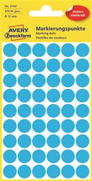 Etikett Avery färgsignal blå Ø 12mm 