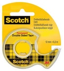 Dubbelhäftande tejp Scotch 665 med dispenser 12mm x 6,3m 
