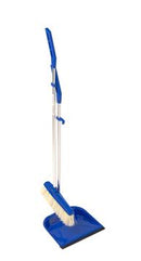 Sopset borste & skyffel i plåt med krok blå 