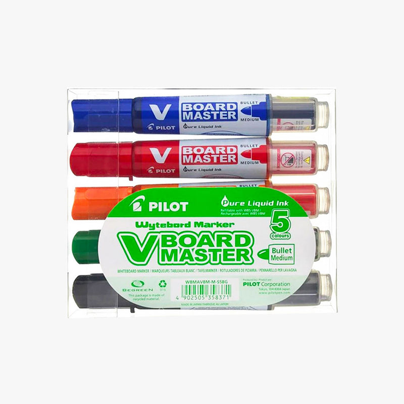 Whiteboard pen Pilot V-Board conical 5-pack 5 colors